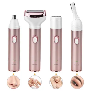4 In 1 Painless Hair Remover Portable Bikini Trimmer Electric Shaver For Women