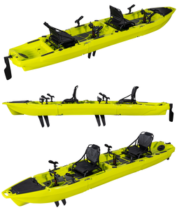 Kayak à pédales modulaire en plastique HDPE à coque détachable en 3 sections de <span class=keywords><strong>14</strong></span> pieds, kayak à pédales solo tandem pour la pêche - Product Image 3