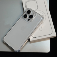 iPhone 16 Pro kılıfı için uygun, basit şeffaf TPU darbeye dayanıklı telefon kılıfı