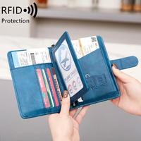 Porte-passeport en cuir PU écologique 2023, nouveau, personnalisable avec logo, étui de passeport RFID, porte-passeport en cuir