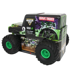 Factory Custom 3D Monster Truck Shape Tin <b>Box</b> Grave Digger Monster Jam Tin Can Jigsaw <b>Puzzle</b> Storage Metal Packaging - Product Image 6