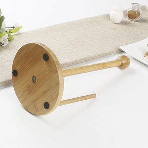 बस खड़े काउंटरटॉप अप तौलिए रोल स्टैंड आयोजक रसोई बांस पेपर तौलिया धारक - Product Image 4