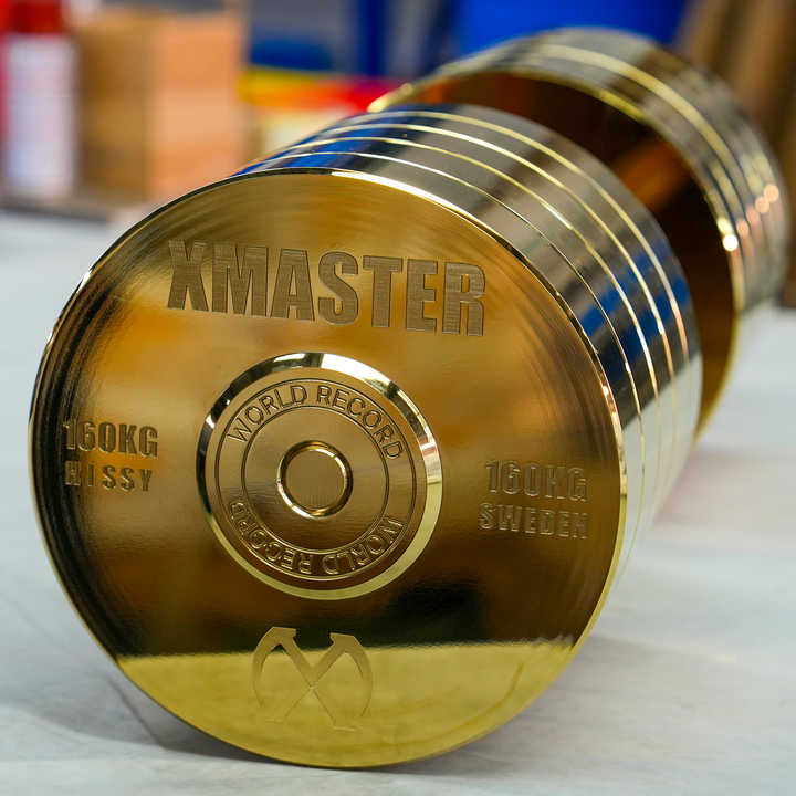 160KG Golden Dumbbell Set with Custom Logo - Universal Strength