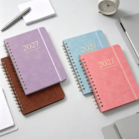 Agenda Semanal y Mensual 2027, Cuaderno Espiral de Tapa Dura Premium A5, 140 Páginas, Agenda con Anillas, Estampado en Relieve, El Mejor Regalo, Cuadernos