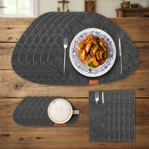 Sous-verre en feutre 100 % laine écologique, rond et personnalisable, avec options d'épaisseur, pour la décoration intérieure ou comme tapis de pot de fleurs - Product Image 1