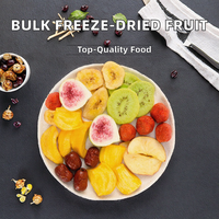 Chips de fruits lyophilisés mélangés VF, fruits déshydratés en vrac, sacs personnalisés, vente en gros, certifiés Halal, prix d'usine