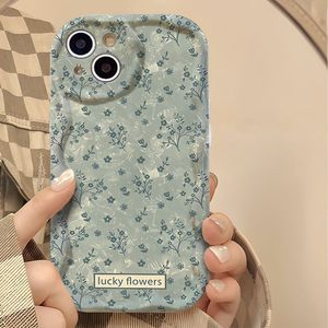 <span class=keywords><strong>Cover</strong></span> per Cellulare in Silicone TPU con Stampa Floreale Blu Fortunato e Bordo Ondulato per <span class=keywords><strong>iPhone</strong></span> X Xr Xs Max <span class=keywords><strong>11</strong></span> 12 13 14 15 16 17 Air - Product Image 3