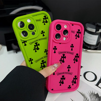 Coeur de corbeau de luxe européen américain pour iPhone 15 étui pour Apple 13-14 Pro coque en TPU souple à couverture complète antichoc Style Step INS