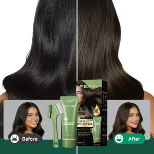 Tinte para el Cabello Semipermanente a Base de Hierbas, Sin Amoníaco, en Botella de Plástico, de Uso Casero en 5 Minutos, Fabricante OEM, Venta al Por Mayor - Product Image 1