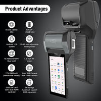 Ordinateur mobile PDA industrie PDA robuste collecteur de données PDA Android 12 NFC entrepôt logistique lecteur de codes-barres PDA avec imprimante