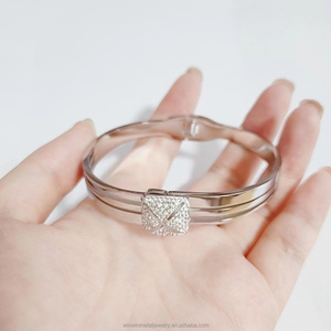 Vendita calda alla moda braccialetto di moda placcato oro elegante retrò semplice braccialetto per le donne gioielli geometrici braccialetto all'ingrosso - Product Image 6