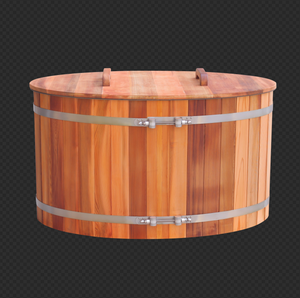 Banheira Circular de madeira ao ar livre Balboa Control System Aço Inoxidável/Acrílico Inner Liner Chiller para Hotel/Villa Ice <span class=keywords><strong>Therapy</strong></span> - Product Image 4