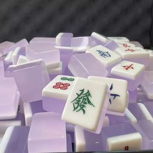 Colorful Custom Mahjong Tiles Garden Party and Matching Neoprene <b>Mat</b> - Product Image 2