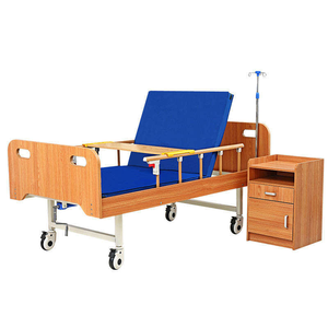 <span class=keywords><strong>Lit</strong></span> médical inclinable à manivelle unique confortable, <span class=keywords><strong>lit</strong></span> <span class=keywords><strong>d</strong></span>'hôpital en bois pour patients, pour les établissements médicaux - Product Image 2