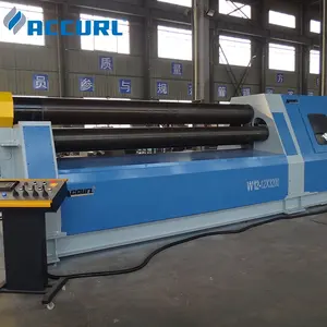 Otomatik 3 rulo hidrolik yuvarlama makinesi/CNC plaka levha bükme ruloları çelik haddeleme makinesi