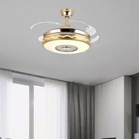 Nuevo Ventilador de Techo LED con Motor DC y Control Remoto con Aspas Ocultas Modernas para Sala de Estar