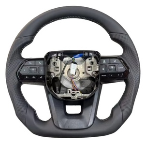 Volante <span class=keywords><strong>de</strong></span> Cuero para Auto Land Cruiser LC200 LC300, Deportivo con LED, 3 Brazos, Personalizado, Accesorios Interiores - Product Image 6