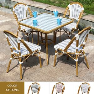 Hete Verkoop Duurzame Moderne Franse Stijl Gemengde Rotan Weven Tuinmeubelen Voor Buitenterrassen En Eetgedeeltes - Product Image 5