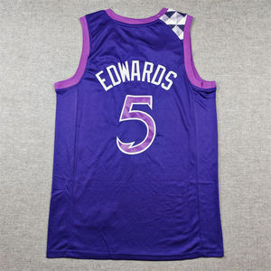 Оптовая продажа вышитой баскетбольной формы в американском стиле # 5-я футболка Энтони Эдвардса для мужчин, команда Minnesota Timberwolves - Product Image 3