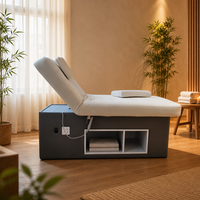 Table de massage électrique à 2 moteurs avec boîte de rangement, hauteur réglable, pour salon, spa, physiothérapie