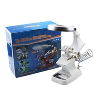 Outil de réparation de carte de circuit imprimé électronique de bureau lumière LED loupe USB Rotation à 360 degrés Clip auxiliaire d'origine Gadgets Gizmos