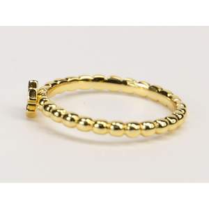 Bague en argent de haute qualité, plaquée or jaune 18 carats, avec moissanite, pour femme - Product Image 3