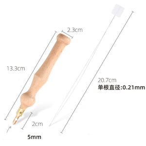 Vente en gros de stylos à coudre et broder avec manche en bois magique Outils de tissage Aiguille à poinçonner pour bricolage et couture - Product Image 5