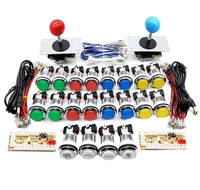 Wintai-Tech Joystick-S01 Kit DIY de Arcade para 2 Jugadores, Codificador USB para PC, Joystick Sanwa, Plástico, 10A, Electrodoméstico, LED