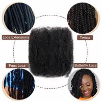 Cheveux humains en vrac pour la réparation des locs, sans trame, pour tresses, torsades, dreadlocks, cheveux humains naturels noirs pour tressage