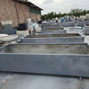 กระถางปลูกต้นไม้ไฟเบอร์ซีเมนต์ GRC รูปทรงสี่เหลี่ยมผืนผ้าขนาดใหญ่แบบกำหนดเอง สำหรับงานจัดสวนภายนอกอาคาร/ภายในอาคาร - Product Image 2