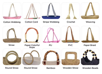 Sac de plage écologique grande capacité, tendance, en paille naturelle tressée, avec anse portable, style panier mondial