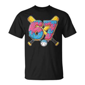 T-shirt Baseball Drip Number 67 Player Birthday Meme Gen Alpha - Product Image 1