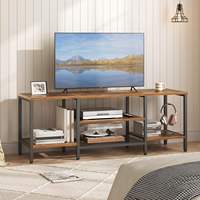 Meuble TV/Support TV Moderne en Bois Personnalisé avec Étagères Ouvertes, Écologique, pour Téléviseurs 65 Pouces et Plus, Idéal Salon et Chambre à Coucher