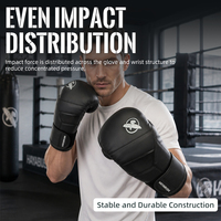 Gants de boxe professionnels en cuir PU noir pour adultes, 8, 10, 12 oz, pour Muay Thai, Kickboxing, Sparring, entraînement, avec logo personnalisé
