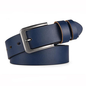 LQbelt <span class=keywords><strong>cintura</strong></span> da <span class=keywords><strong>uomo</strong></span> in vera pelle pelle bovina blu bianco marrone cinture con fibbia ad ardiglione in lega per <span class=keywords><strong>uomo</strong></span> cinture maschili fabbrica di alta qualità - Product Image 2