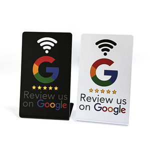 ป้ายแสดงข้อมูลโซเชียลมีเดียแบบไร้สัมผัสอัจฉริยะ NFC ขนาด A5 พร้อมคิวอาร์โค้ดแบบกำหนดเอง ป้ายแสดงข้อมูล NFC สำหรับรีวิว Google พร้อมขาตั้ง - Product Image 3