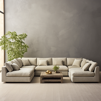 Hochwertiges modernes Chesterfield L-förmiges modulares Sofa garnitur mit Stoff bezug für Wohnzimmer und Hotel