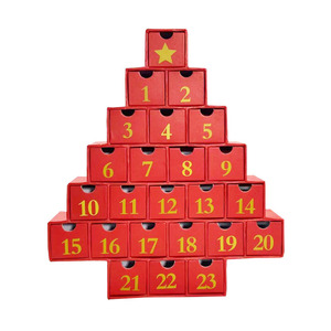 <span class=keywords><strong>Calendrier</strong></span> de compte à rebours de <span class=keywords><strong>bière</strong></span> de noël, impression personnalisée de luxe rose, emballage en carton, boîte vide pour cadeau - Product Image 2