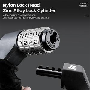 WEST BIKING 내구성 두꺼운 탄소 스틸 자전거 체인 잠금 방진 튼튼한 자전거 콤비네이션 잠금 자전거 액세서리 - Product Image 6