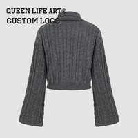 Suéter Personalizado Verdant Strokes para Mujer, Suéter de Cuello Alto, Suéteres Navideños 2013 Personalizados para Supermercado