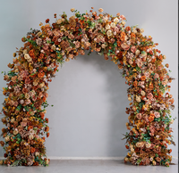 Arrangement de fleurs d'automne pour mariage, arche de fleurs artificielles, roses et hortensias, pour la décoration d'événements de mariage