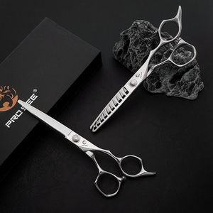 Prosee 440C Thép 6.0 Inch Thiết Kế Thời Trang Vẻ Đẹp Cắt Tóc Kéo Kéo Phẳng Kéo <span class=keywords><strong>10</strong></span> Răng Tóc Mỏng Kéo - Product Image 1