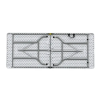 Table pliante portable en plastique pour camping en plein air, barbecue, pique-nique, repas, 4FT, 5FT, 6FT, 8FT