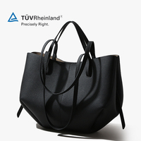 Sac fourre-tout d'été tendance 2026 en cuir de vachette véritable, grande capacité, ensemble deux pièces avec mini sac à main, étiquette vierge, personnalisable, vente en gros