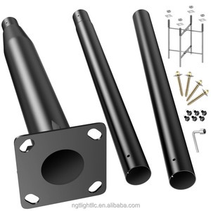 Poteau de lampadaire de jardin galvanisé de 3 m (10 pieds) à conception divisée pour éclairage public - Product Image 1