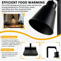 Chauffe-Plats Électrique Commercial sur Pied pour Buffet, Lampe Chauffante pour Maintien au Chaud des Aliments, Idéal pour Restaurants et Hôtels