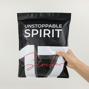 Chất Lượng Cao Tùy Chỉnh Trong Suốt Màu Đen Mờ Hoàn Thành 3 Bên Kín Quần Áo Bao Bì Nhựa <span class=keywords><strong>Ziplock</strong></span> Túi - Product Image 5