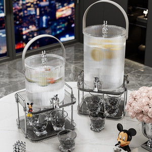 <b>Tea</b> Fruit <b>Infusion</b> Pitcher With Rabbit Handle Large Capacity Round Glass Water Jug For Party Summer 2024 - Product Image 3
