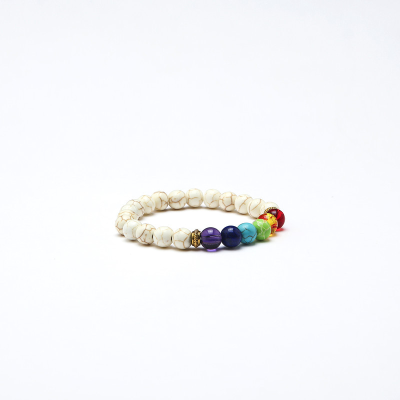 8mm White Pine Stone, 7 Colors