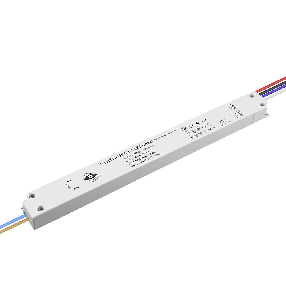 UL ETL FCC Lineares LED-Treiber-Netzteil 24VDC 12VDC 60W Push-Dimmen 30W bis 150W Dali2 Dali dimmbarer Treiber für Licht leisten